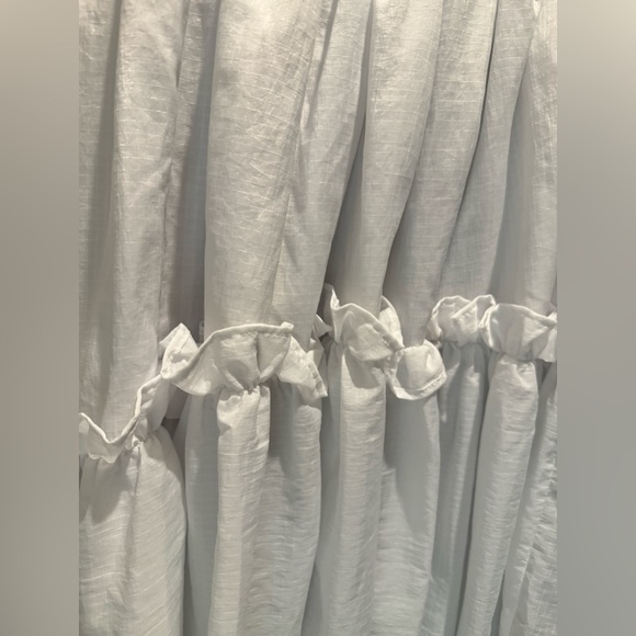 Brogger | olive babydoll ruffle-trimmed shell top | NWT size L - Picture 15 of 16